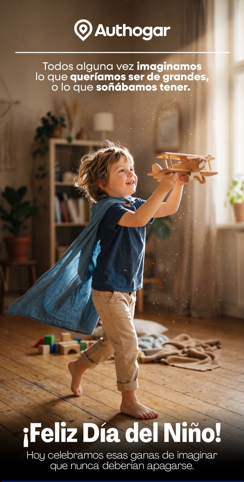 Authogar Todos alguna vez imaginamos lo que queríamos ser de grandes, o lo que soñábamos tener. ¡Feliz Día del Niño! Hoy celebramos esas ganas de imaginar que nunca deberían apagarse.